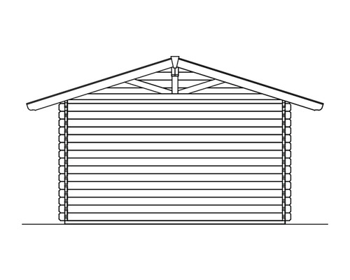 Ilustrace zahradního domku ze dřeva