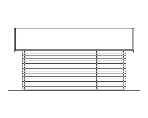 Nákres zahradního domku srubové konstrukce