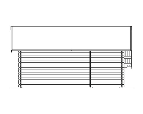 Technický nákres zahradního domku