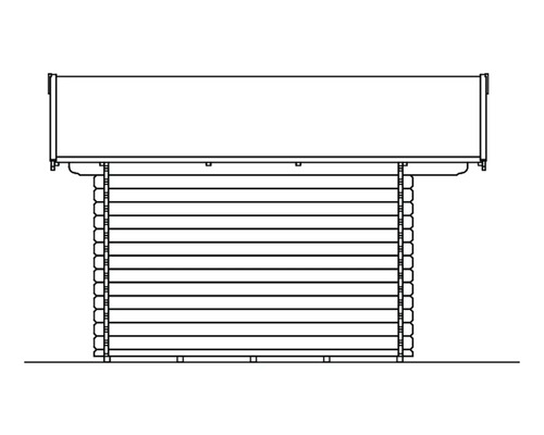 Ilustrace zahradního domku ze dřeva