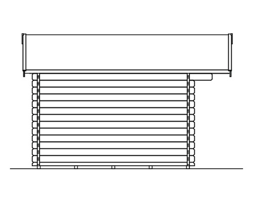 Náčrt dřevěného zahradního domku