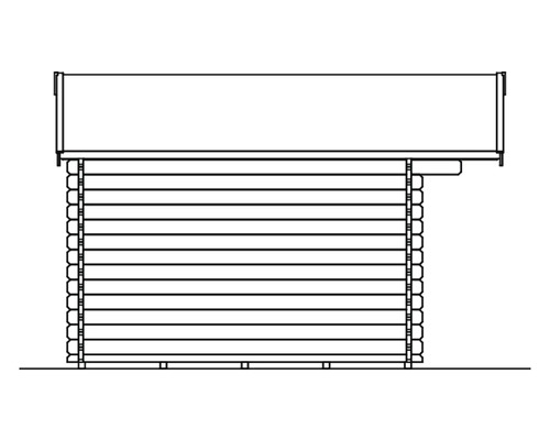 Ilustrace zahradního domku ze dřeva