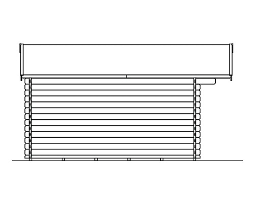 Obrázek zahradního domku v blokovém stylu