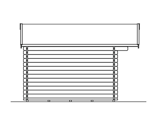Ilustrace zahradního domku ze dřeva