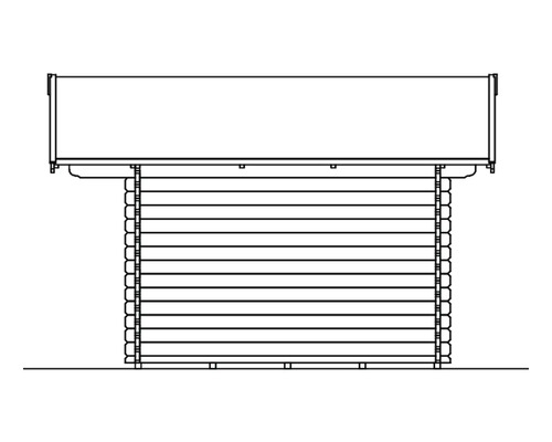Nákres zahradního domku ze dřeva