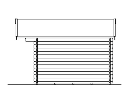 Zobrazení zahradního domku v řezu