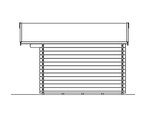 Ilustrace zahradního domku ze dřeva