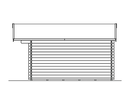 Nákres zahradního domku ze dřeva