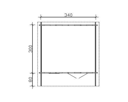 Technický nákres s rozměry produktu