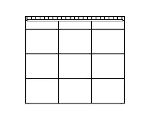 Regál s devíti přihrádkami