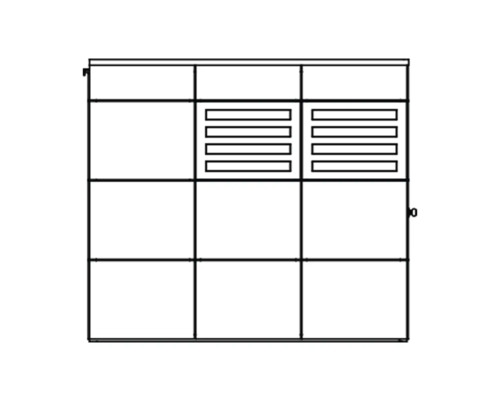 Skelet skříně s policemi