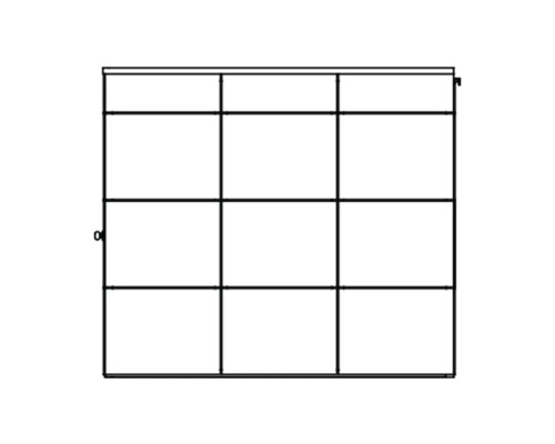 Regálový rám s devíti přihrádkami