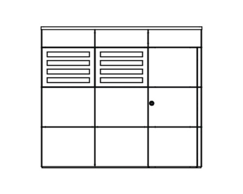 Skříňka s ventilační mřížkou