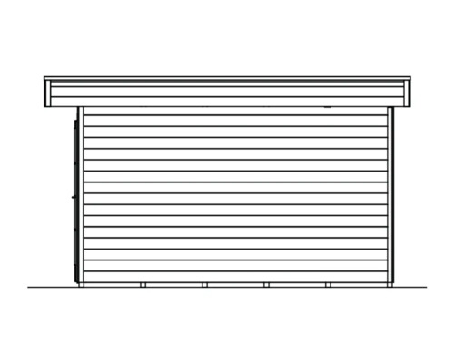 Ilustrace dřevěného zahradního domku