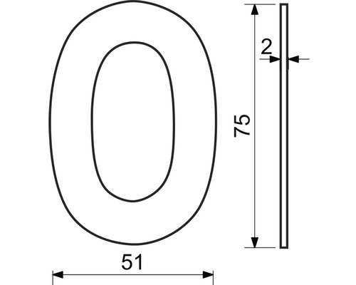 Technický výkres čísla domu 0 s rozměry