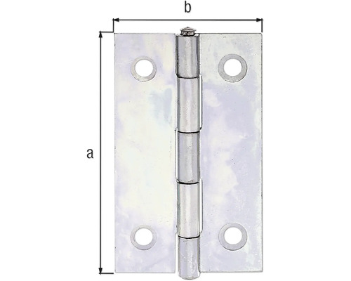 Kovové závěsy s uvedením velikosti