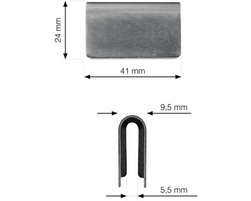 Obrázek s rozměry kovové lišty