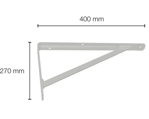 Konzole police o rozměrech 400 mm x 270 mm