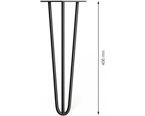 Ocelová noha stolu, výška 406 mm