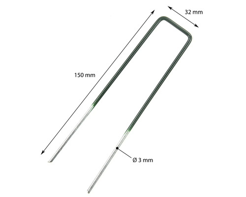 Zahradní hřebík o rozměrech 150 mm délka, 32 mm šířka a 3 mm průměr