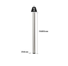Kovová noha stolu, délka 710 až 870 mm, průměr 60 mm, maximální nosnost 75 kg