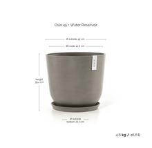 Květináč Oslo 45 s nádržkou na vodu, vnější průměr 45 cm