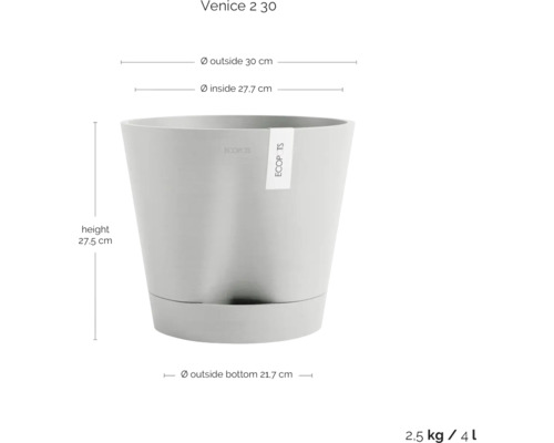 Květináč Venice 2 30 s rozměry