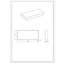 Deska pod umyvadlo bez výřezu Jungborn bílá matná 100,8 x 46 x 12 cm