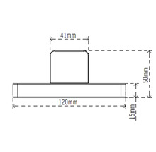 Technický výkres položky s rozměry v milimetrech