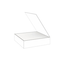 Otevřený úložný box s víkem