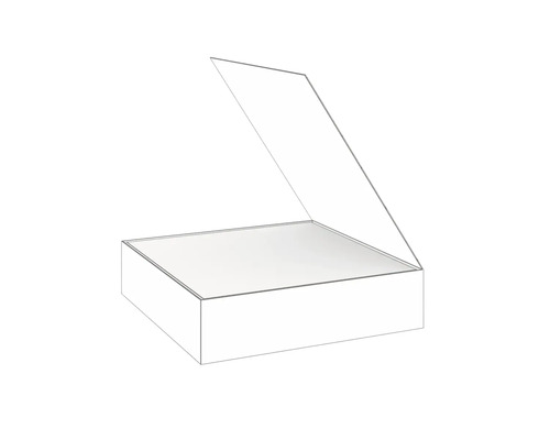 Otevřený úložný box s víkem