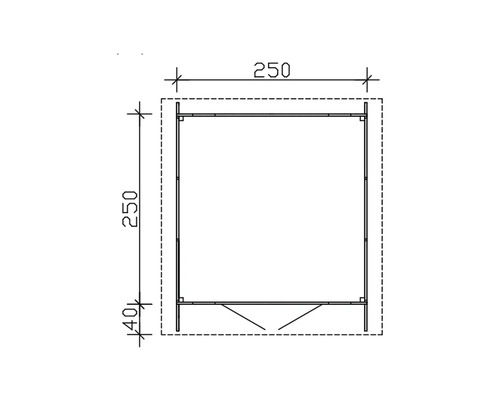 Půdorys roubené sauny s rozměry