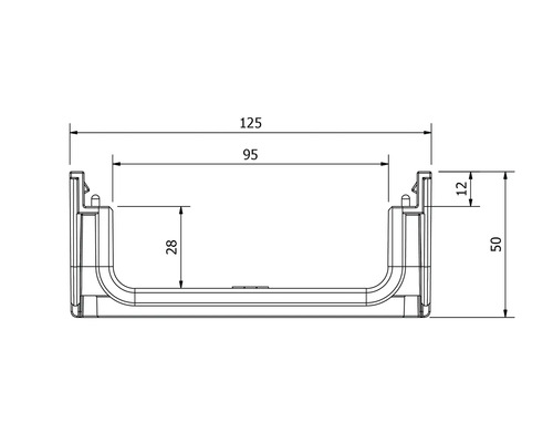 Technický výkres okapu s rozměry