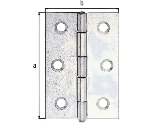 Závěs dveří s rozměry a a b