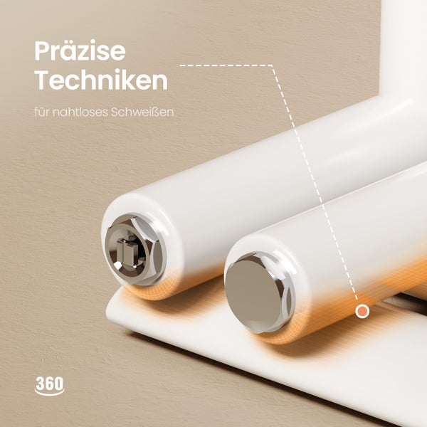 Detailní záběr trubek radiátoru s technologií bezešvého svařování