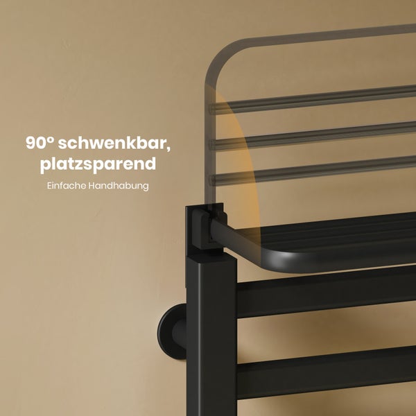 Otočný a prostorově úsporný radiátor na ručníky do koupelny