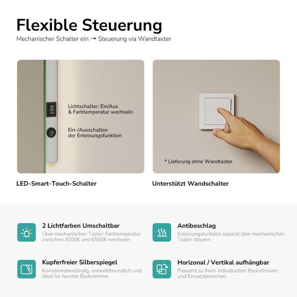 Flexibilní ovládání spínače světla s LED Smart Touch a podporou nástěnných spínačů
