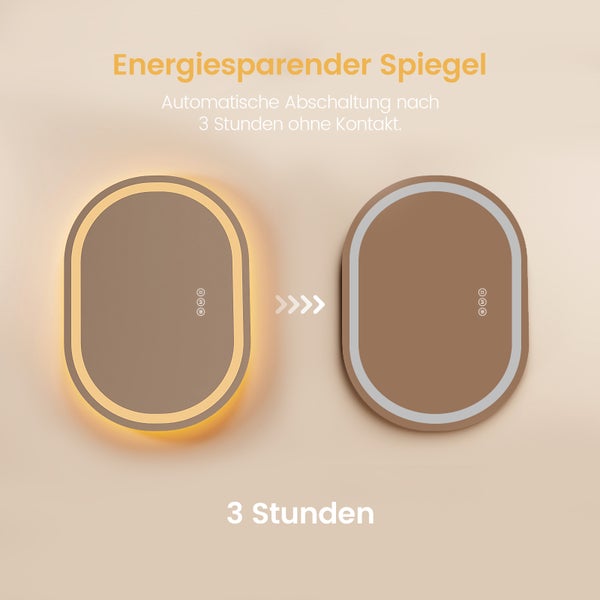 Energeticky úsporné zrcadlo s automatickým vypnutím po třech hodinách