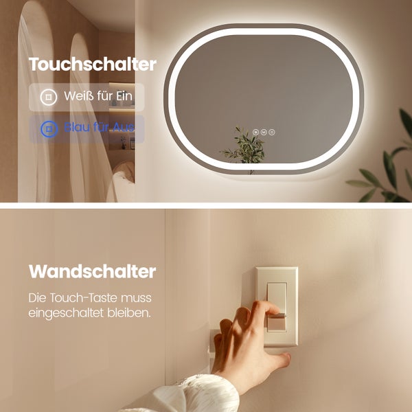 Energeticky úsporné zrcadlo s automatickým vypnutím po trech hodinách
