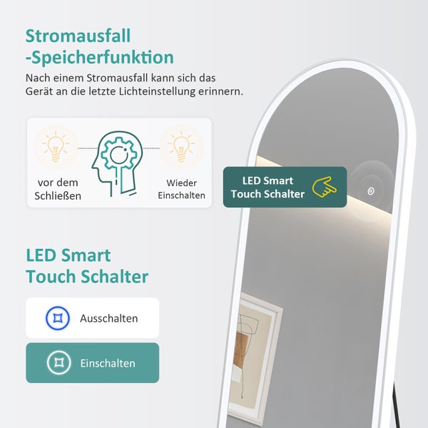 Informace o funkci ukládání výpadku proudu a dotykovém spínači LED Smart