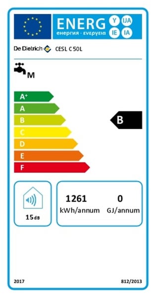 Energetický štítek De Dietrich CESL C 50L