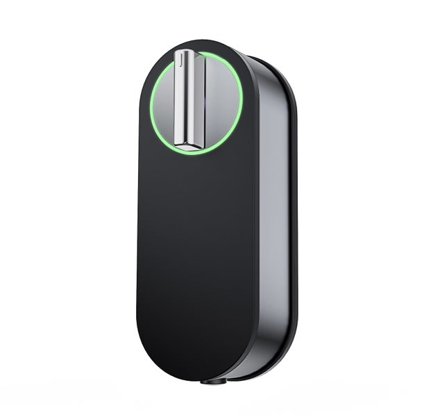 Chytrý dveřní zámek T30 s číselníkem, Bluetooth, Wi-Fi, ovládáním aplikací, čtečkou otisků prstů a klíčem, kompatibilní s hlasovými asistenty.