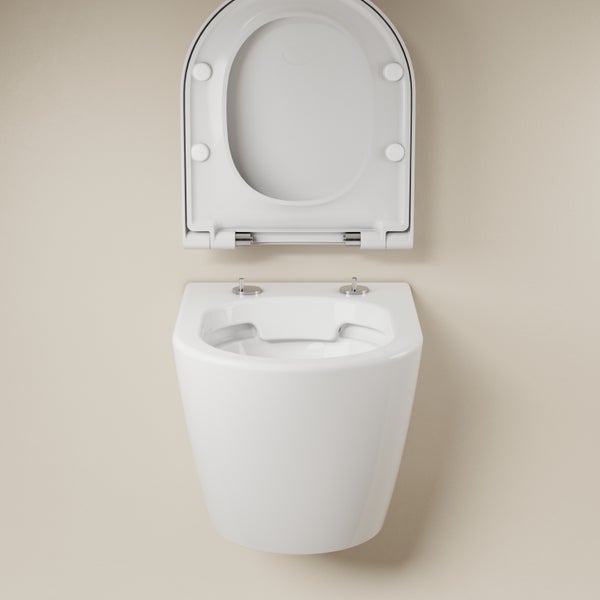 Závěsné WC ze sanitární keramiky se sedátkem