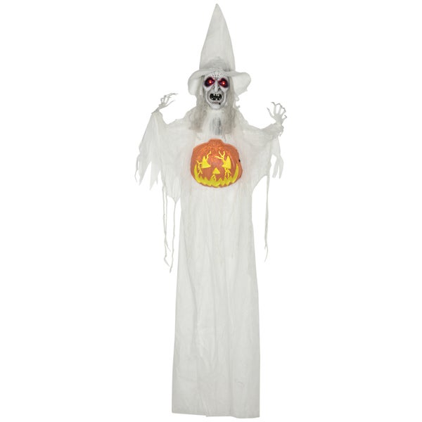 Halloweenská závěsná dekorace čarodějnice s dýní