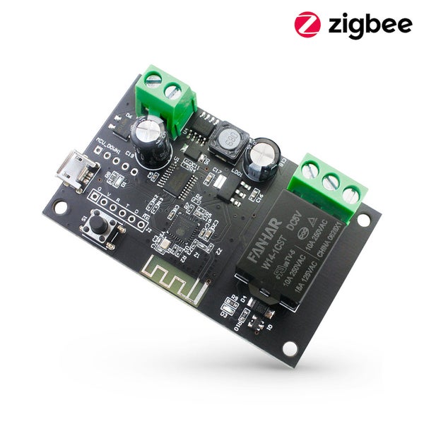 Spínací modul Zigbee deska plošných spojů s relé a micro USB připojením pro aplikace chytré domácnosti