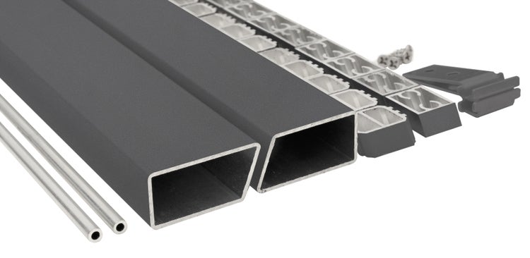 Hliníková spodní konstrukce terasových prken s upevňovacím materiálem