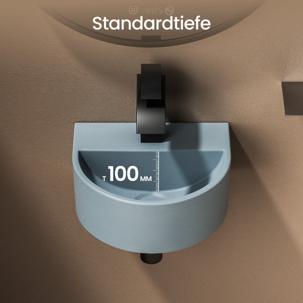 Umyvadlo o hloubce 100 mm a armatura