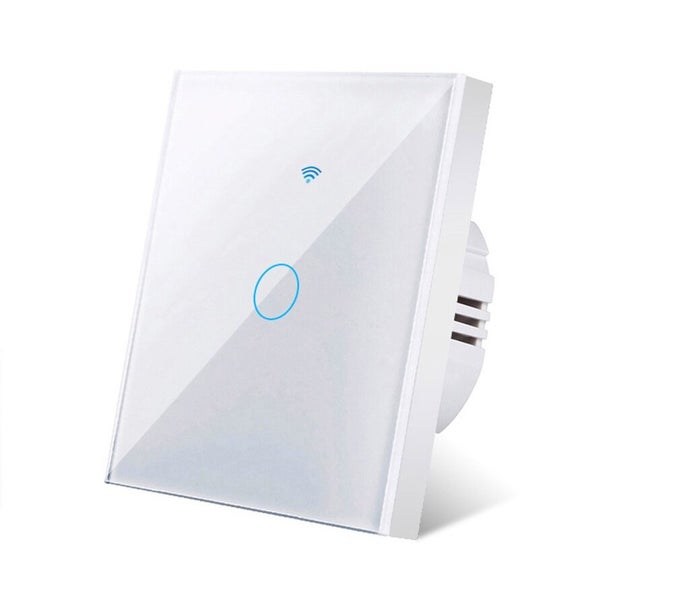 Wi-Fi vypínač světel s dotykovou funkcí a skleněným panelem pro chytrou domácnost