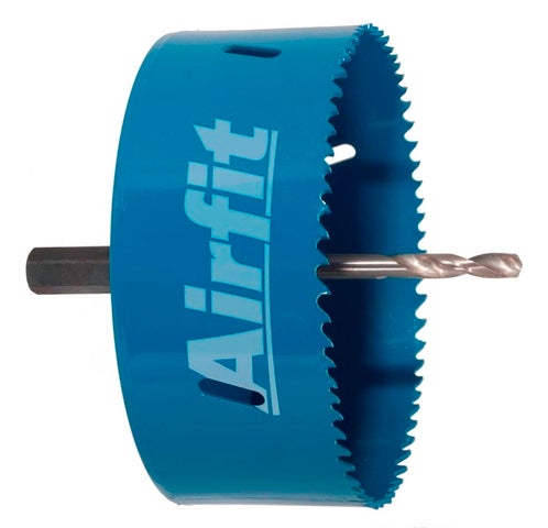 Děrovka Airfit se středicím vrtákem pro přesné vrtání do různých materiálů.