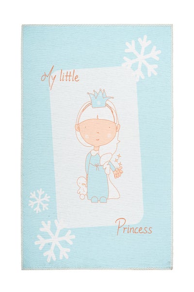 Dětský koberec s motivem princezny, sněhovými vločkami a nápisem My little Princess.